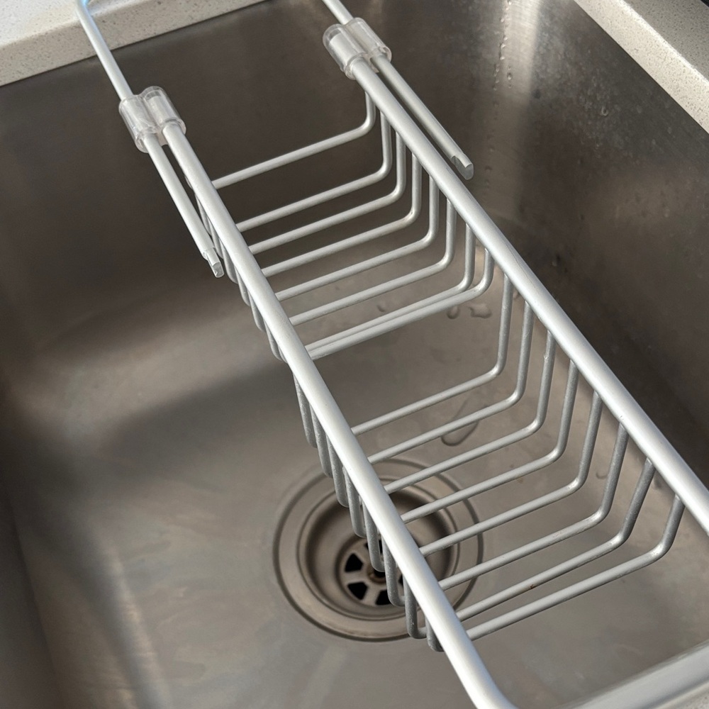 Adjustable Over-the-Sink Dish Rack - Silver